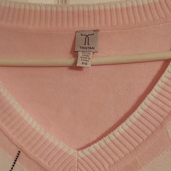 Argyle Pink Sweater by Tristan - Picture 4 of 6